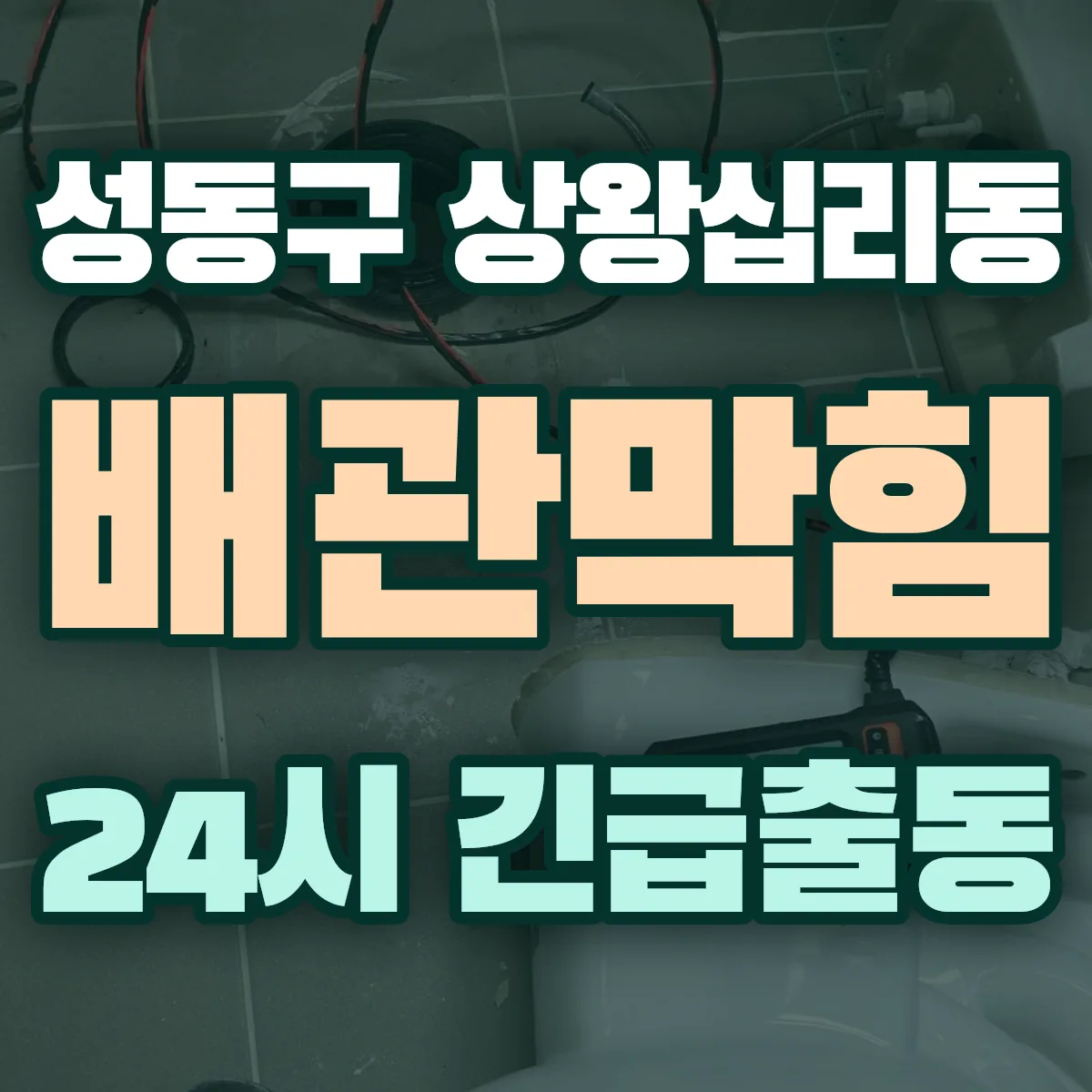 성동구 상왕십리동 배관막힘 출동 상담