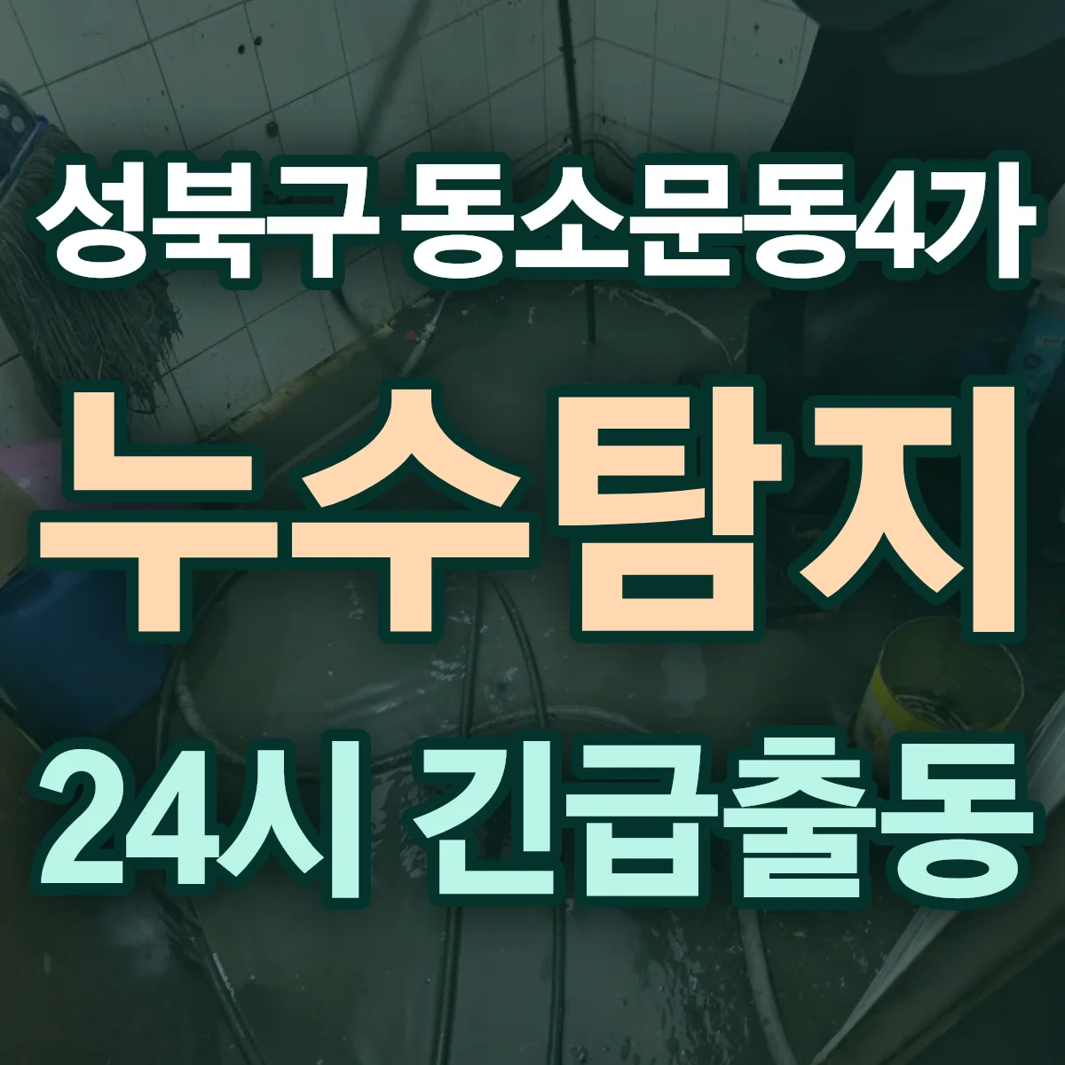 성북구 동소문동4가 누수탐지 출동 상담