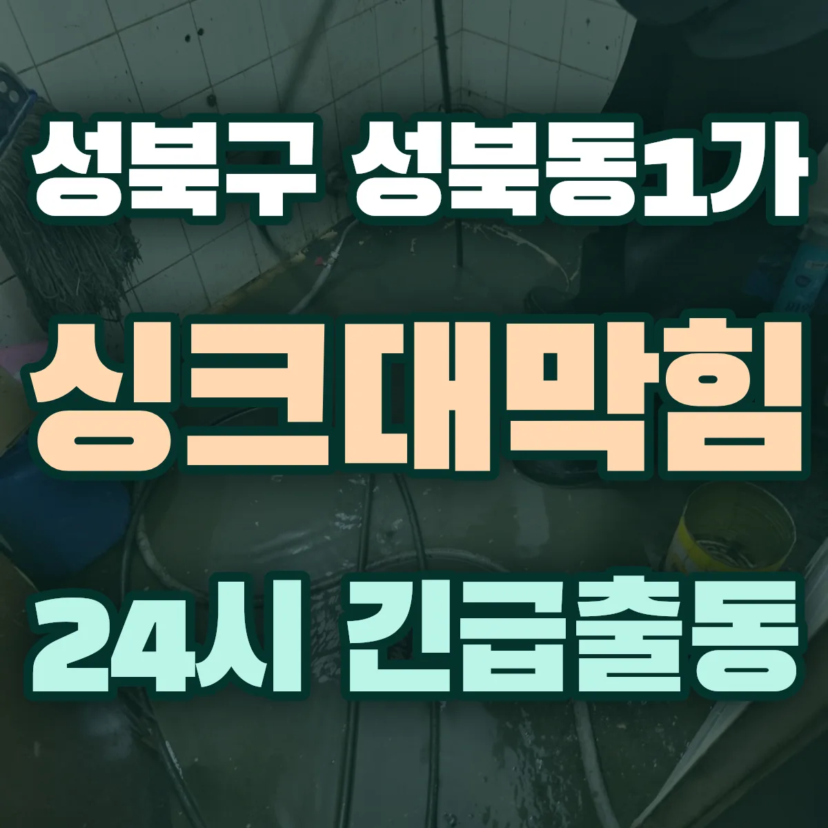 성북구 성북동1가 싱크대막힘 출동 상담