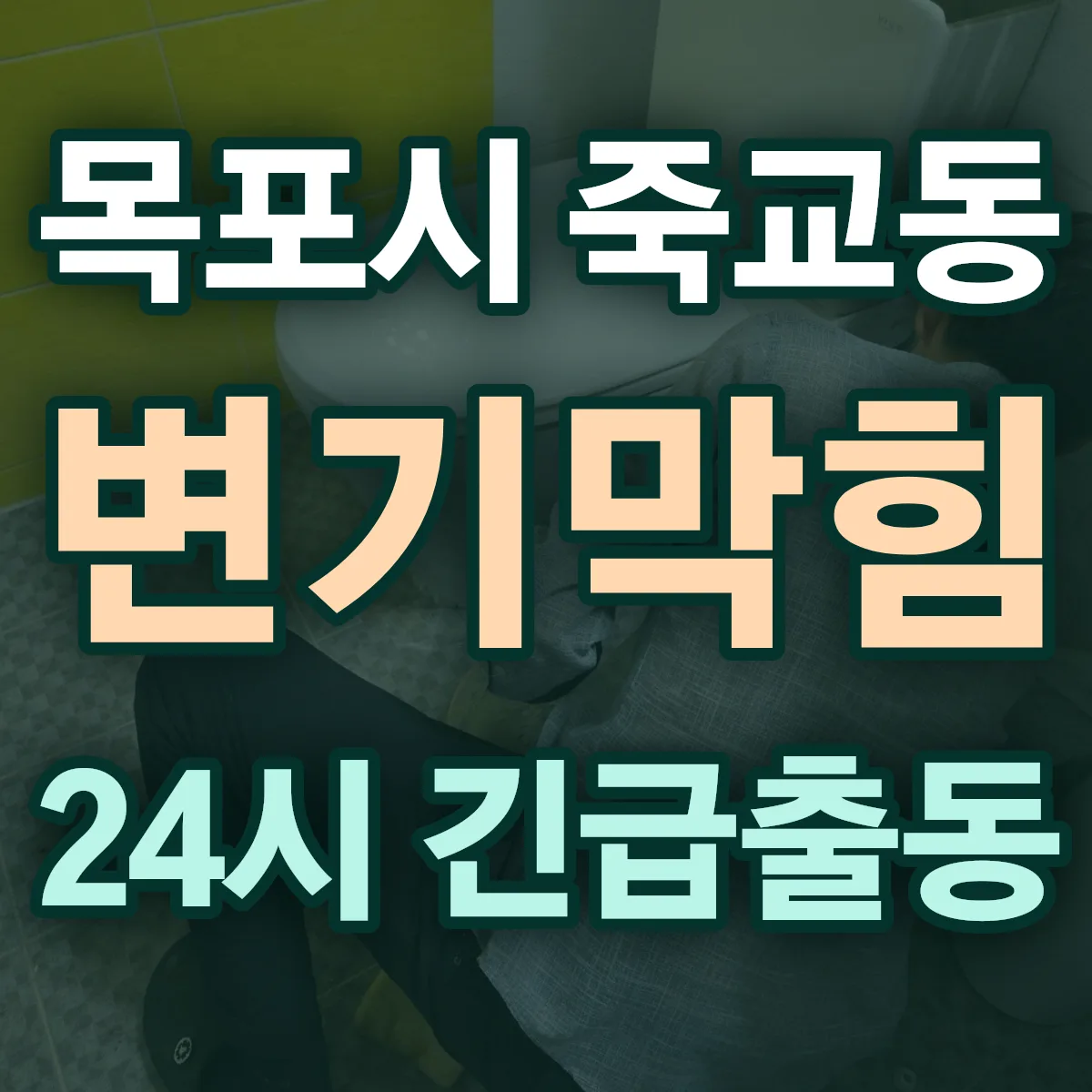 목포시 죽교동 변기막힘 출동 상담