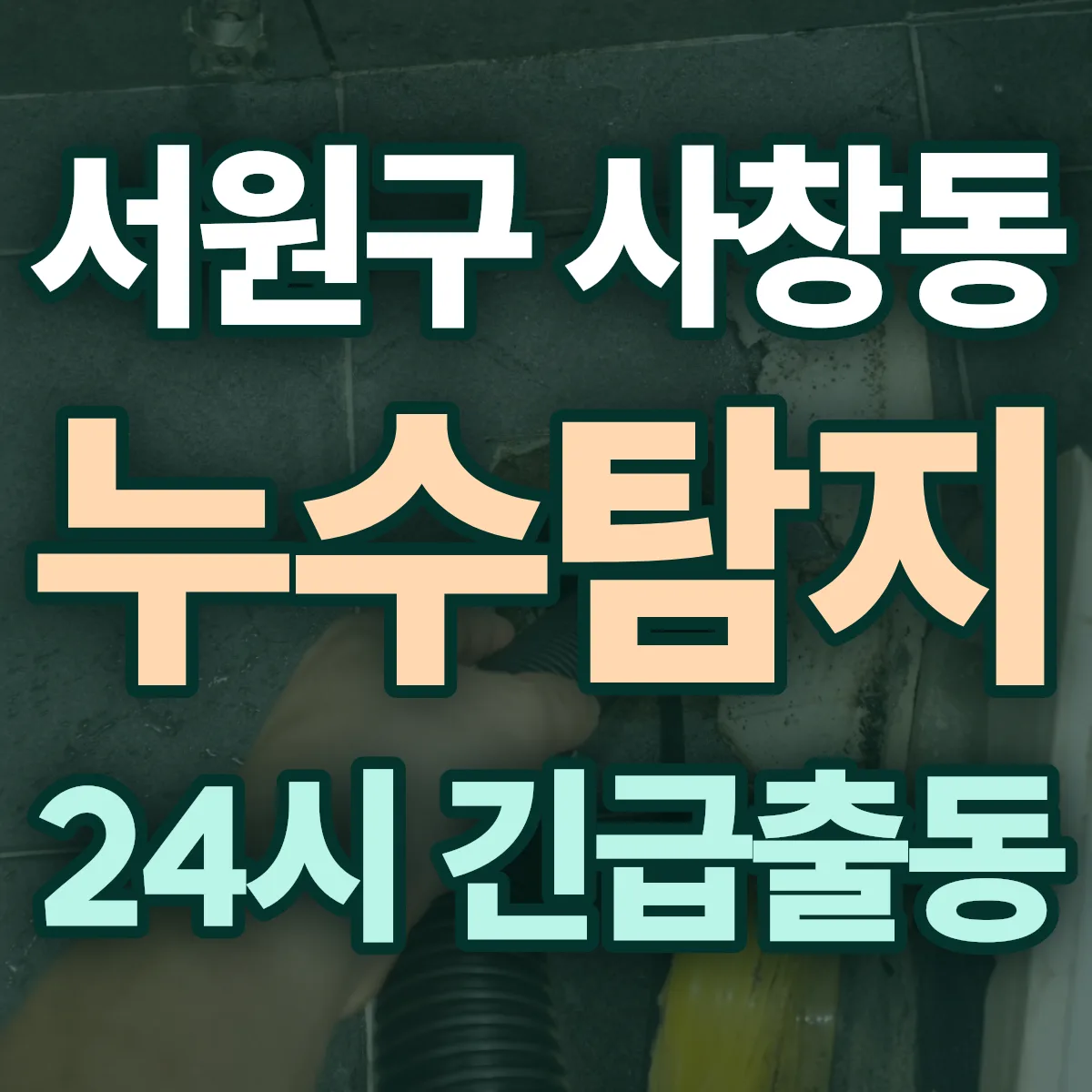 청주시 서원구 사창동 누수탐지 출동 상담